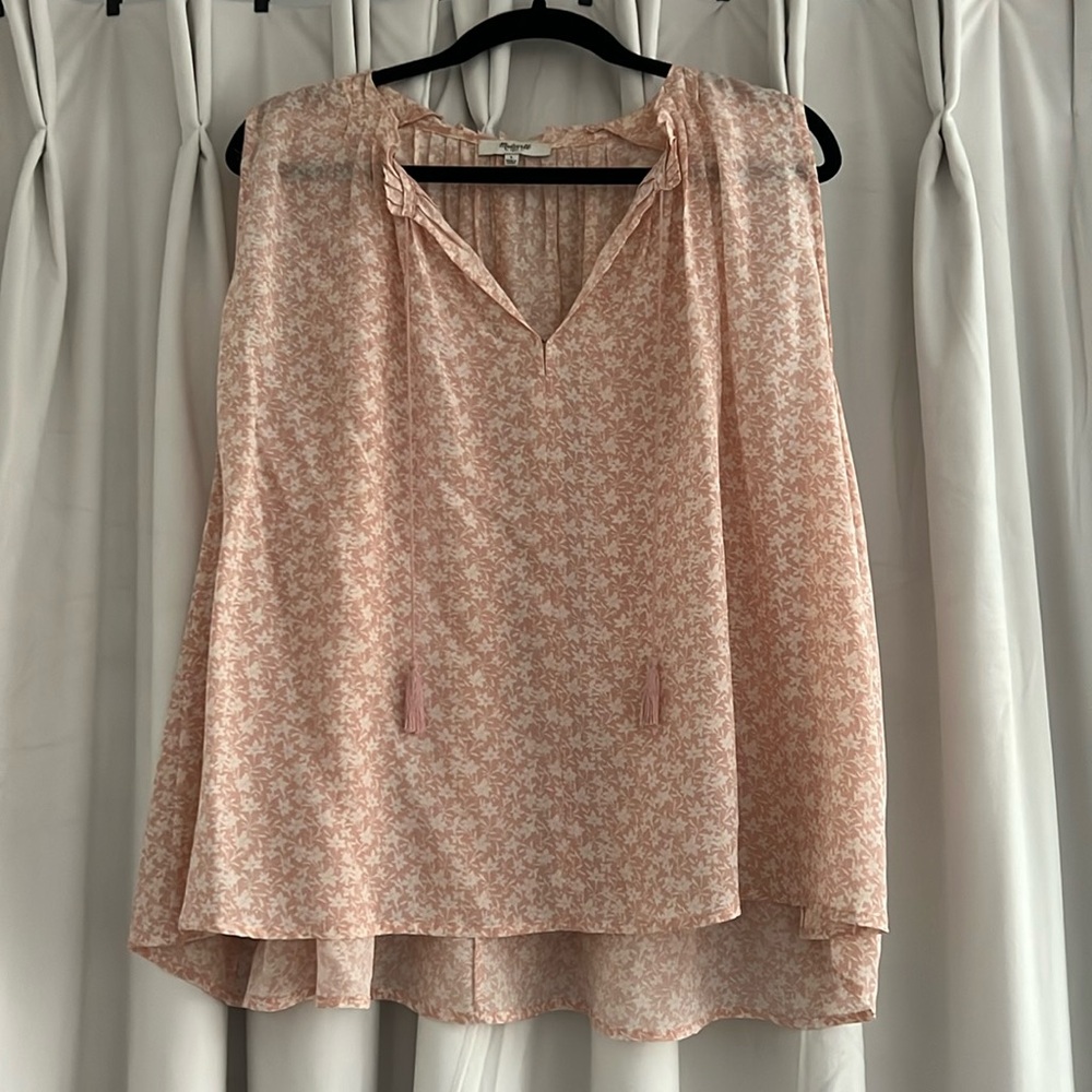 Pink floral Madewell tank